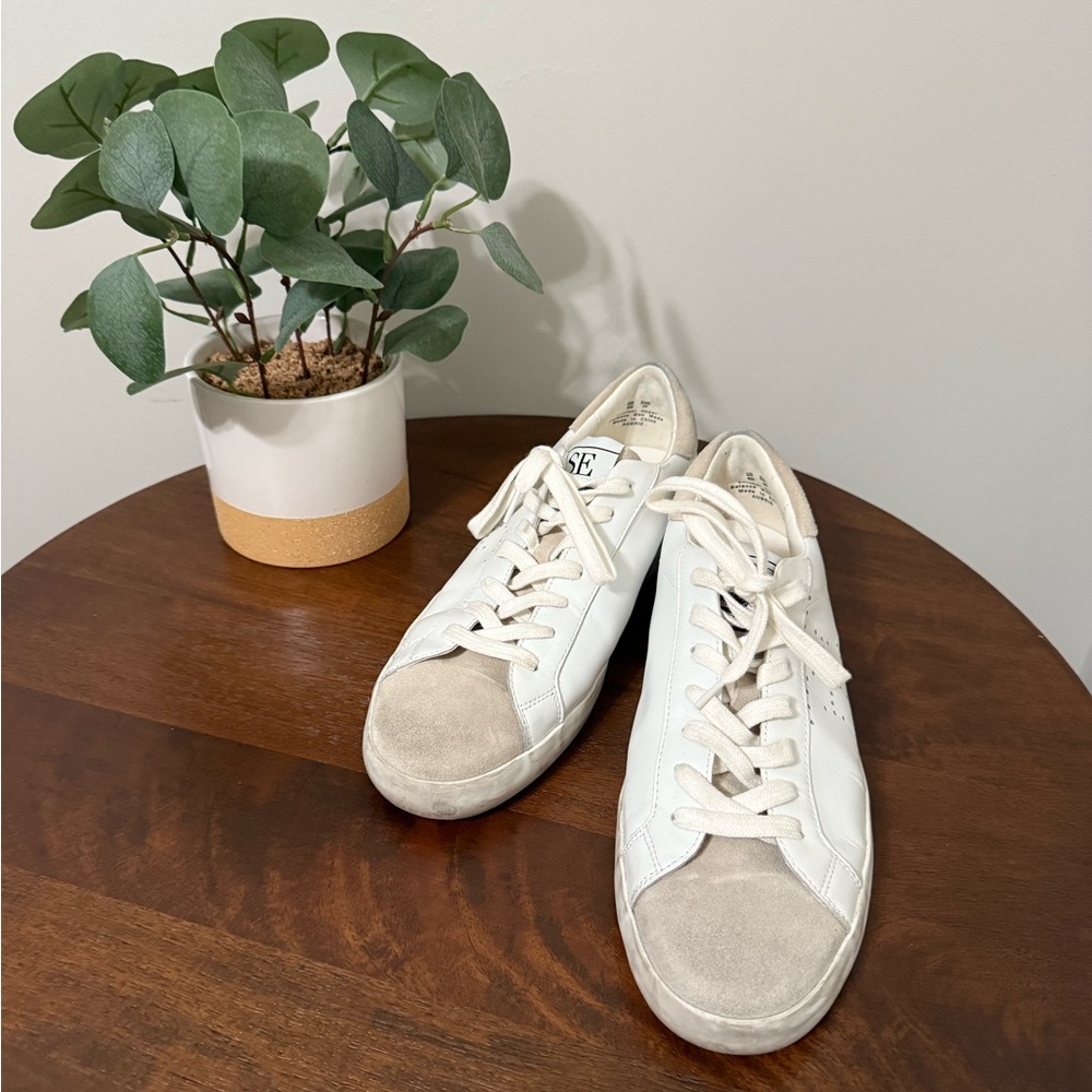 Sam Edelman Aubrie White and Beige Sneakers Size 38